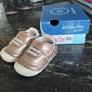 Stride Rite Size 3 Infant Rose Gold Sneaker - NWT